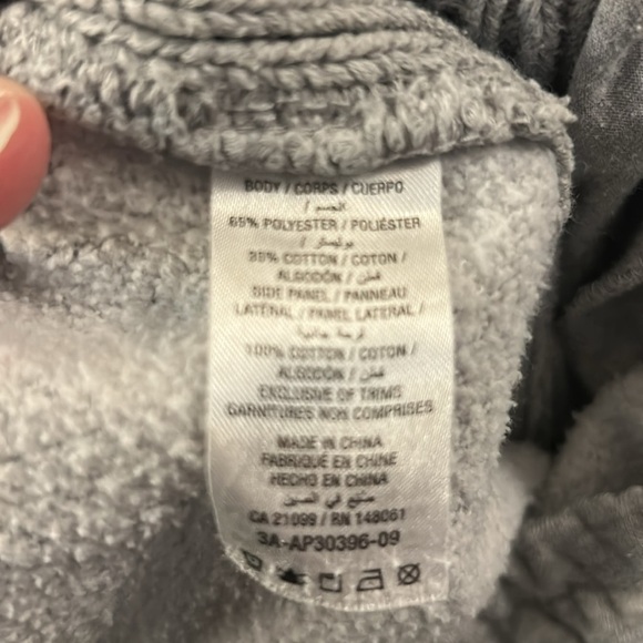 Grey Sweatpants with Knitted Detail on Sides, Sz M - Picture 5 of 6